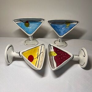 Colorful Martini Glass Set